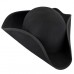 Hat Tricorn Black Wool